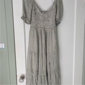 Abercrombie & Fitch Olive Checkered dress NWT